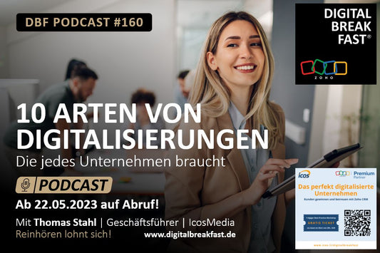 PODCAST EPISODE 160 | 10 Digitalisierungen, die jedes Unternehmen braucht