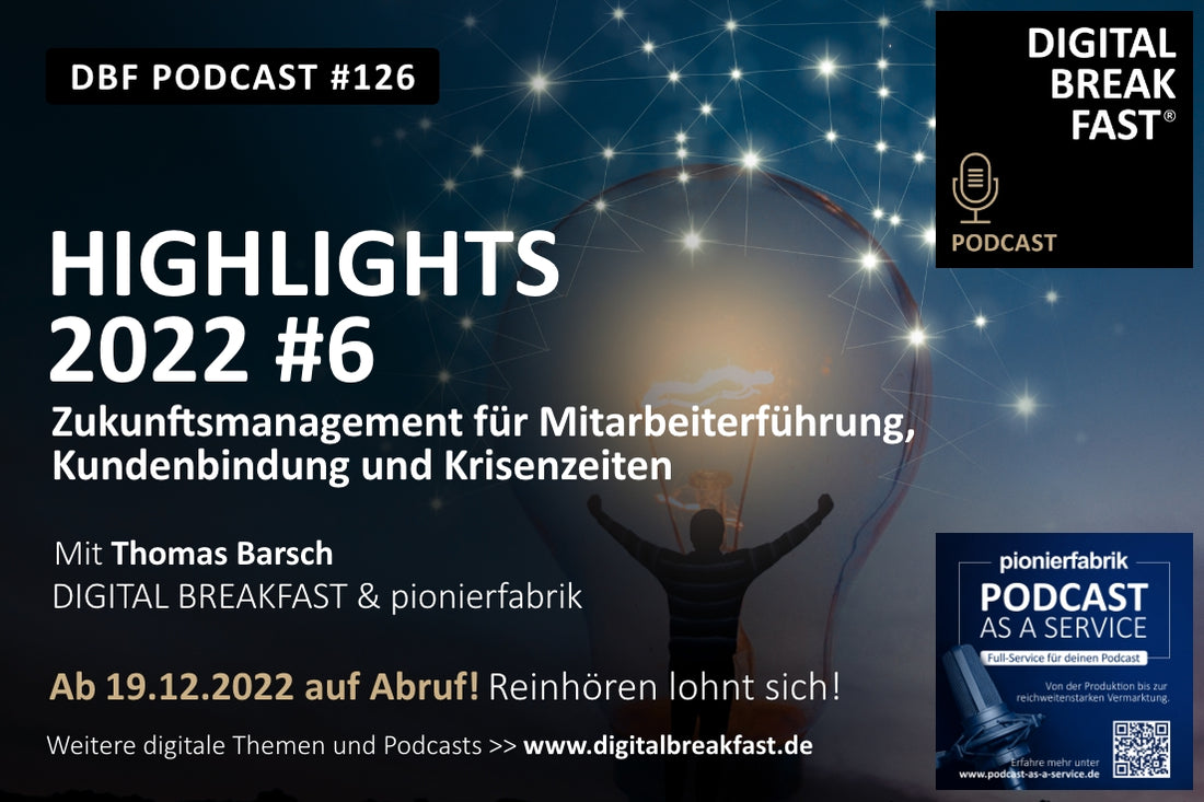 PODCAST EPISODE 126 | Hightlights Teil 6 | Zukunftsmanagement für Mitarbeiterführung, Kundenbindung und Krisenzeiten