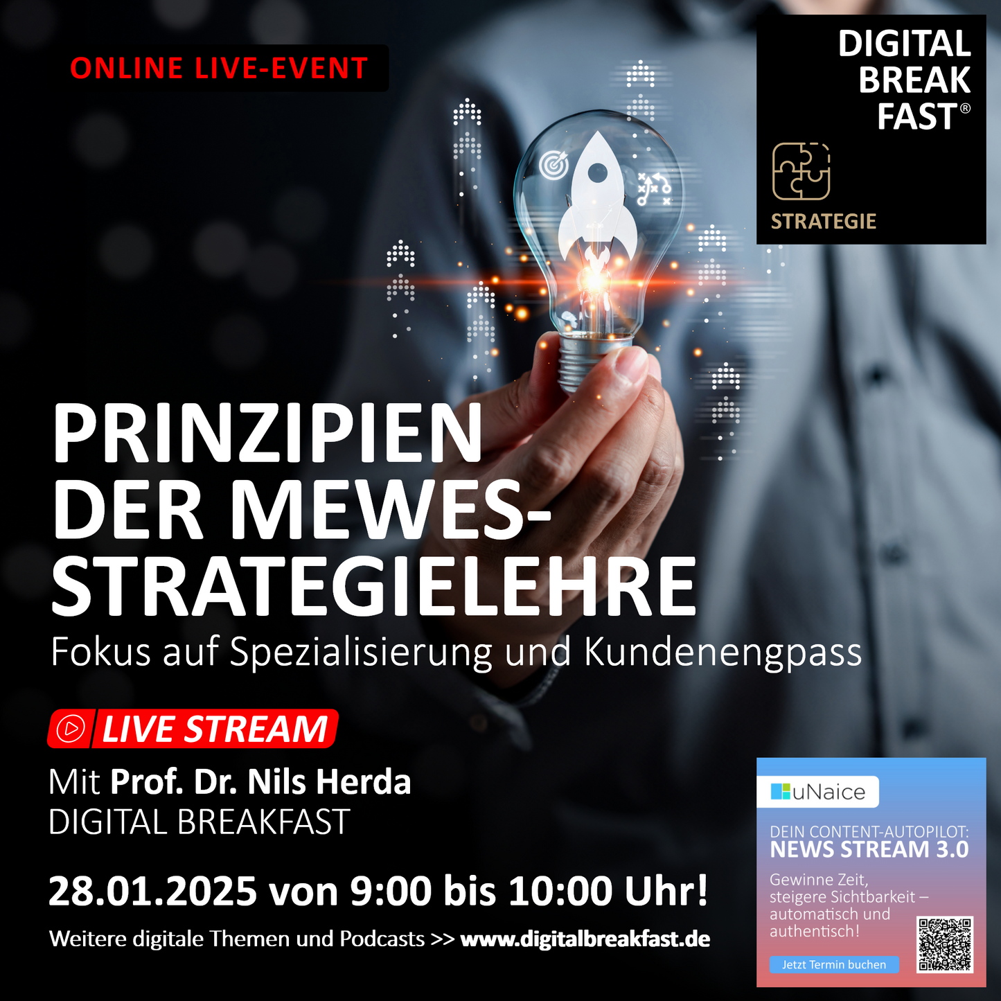 28.01.2025 | Teil 3 | "Prinzipien der Mewes-Strategielehre - Fokus auf Spezialisierung und Kundenengpass" | Prof. Dr. Nils Herda