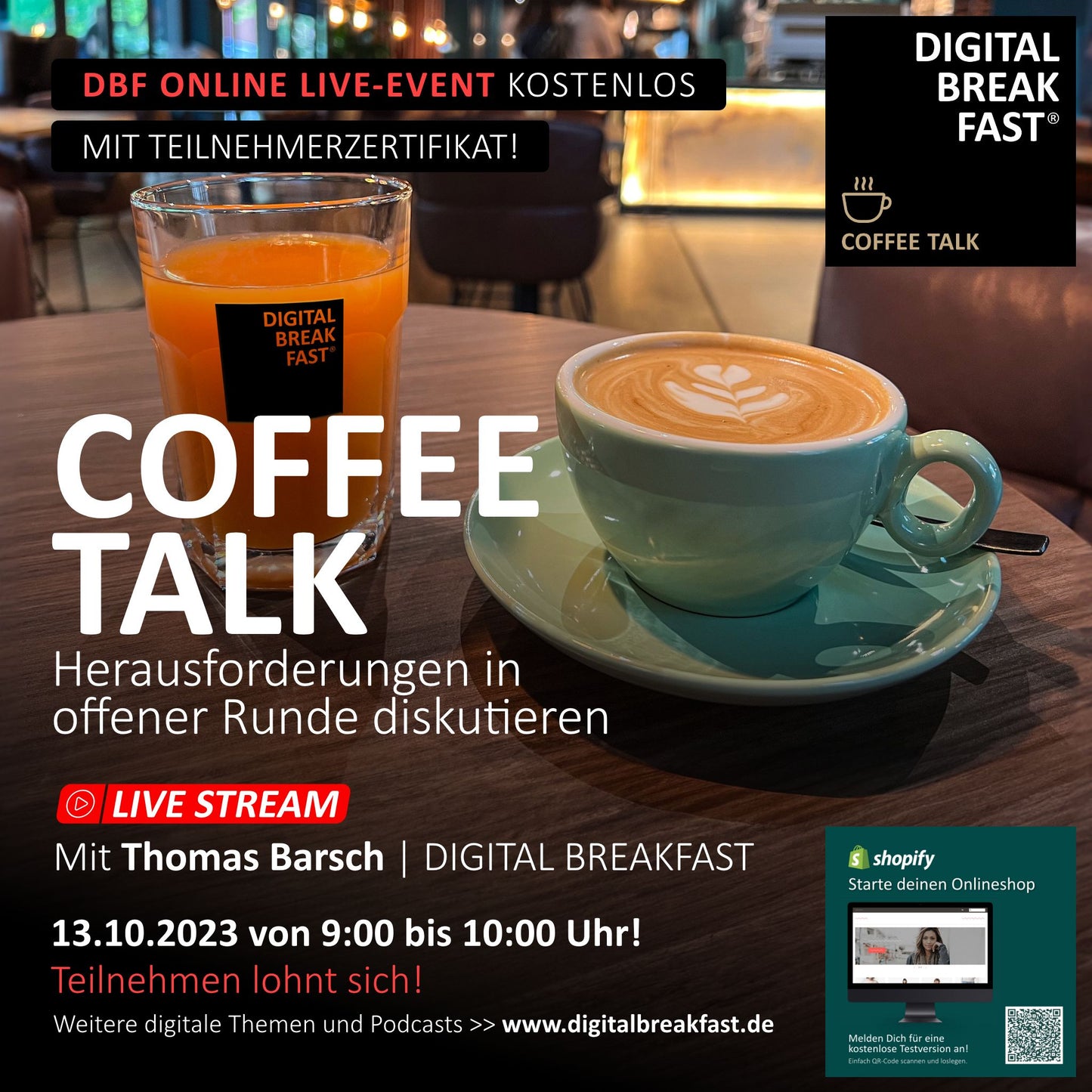 13.10.2023 | Coffee Talk | Herausforderungen in offener Runde diskutieren