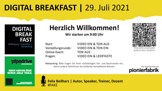 PRÄSENTATION | 29.07.2021 | "#FAKE - Wie du gefährliche Lügen, Abzocke und Gefahren im Internet erkennst, durchschaust und meidest" mit Felix Beilharz | Autor, Speaker, Trainer, Dozent