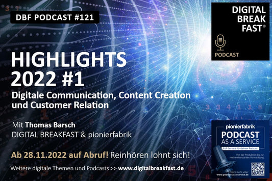PODCAST EPISODE 121 | "Highlights 2022 Teil 1"- Digital Communication, Content Creation und Customer Relation