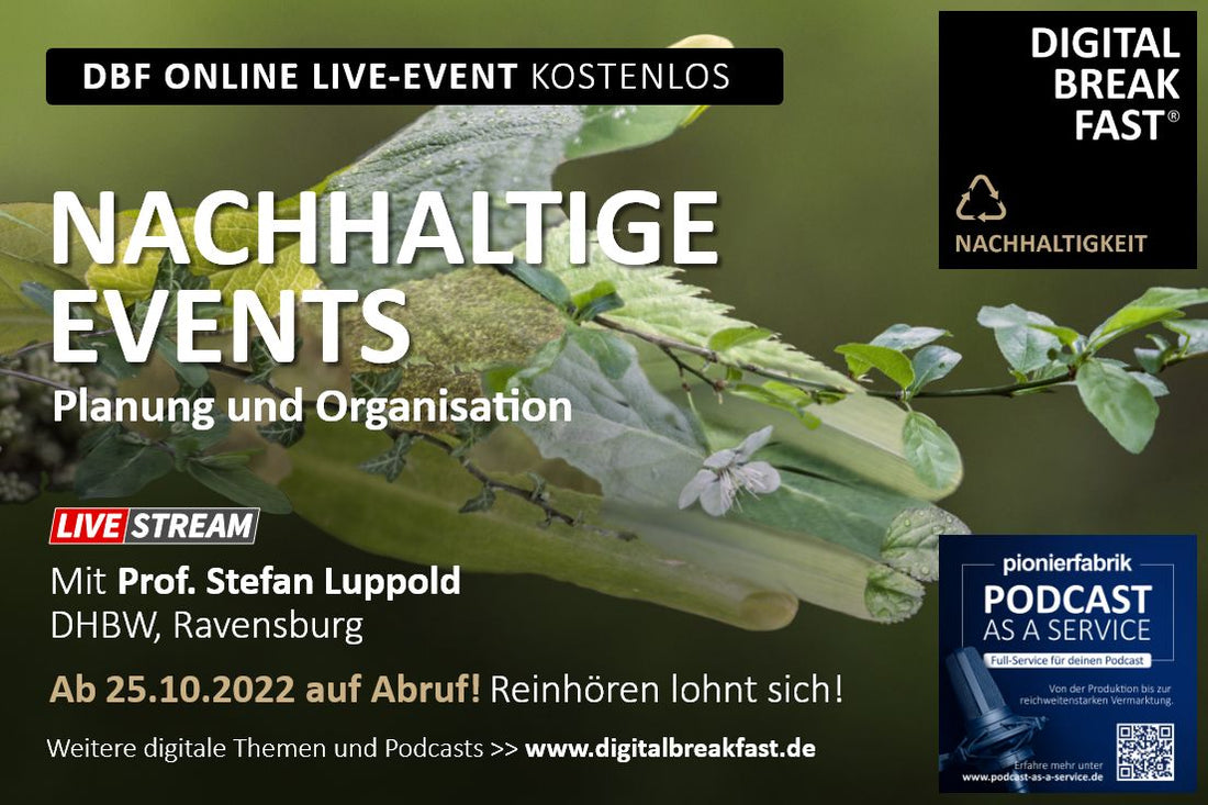 PODCAST EPISODE #109 | NACHHALTIGKEIT | "Nachhaltige Events" | Prof. Stefan Luppold | DHBW (Duale Hochschule Baden-Württemberg) Ravensburg