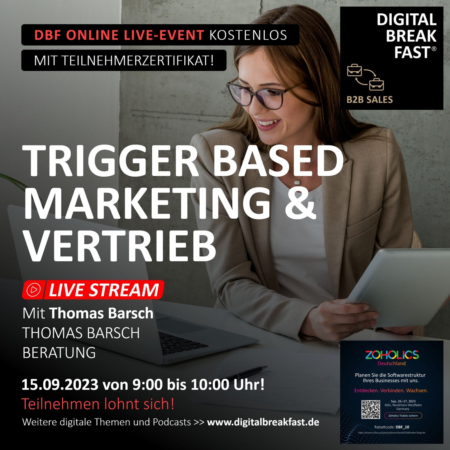 15.09.2023 | "Trigger Based Marketing & Vertrieb" | Thomas Barsch | DIGITAL BREAKFAST & Thomas Barsch Beratung