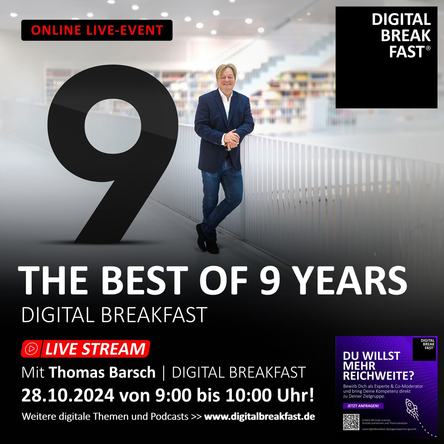 28.10.2024: "The best of 9 years DIGITAL BREAKFAST" mit Thomas Barsch