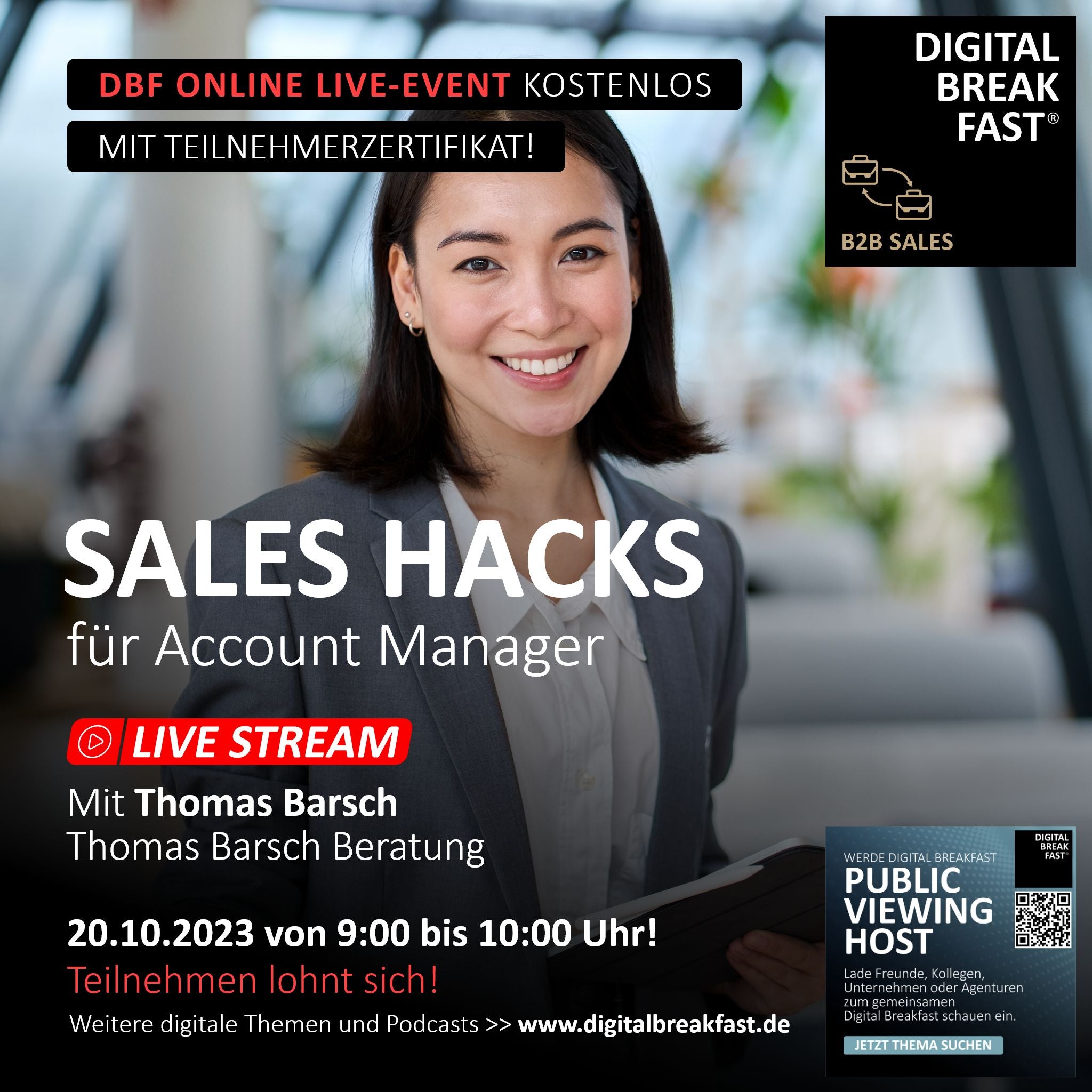 20.10.2023 | "SALES HACKs für den Key Account Manager" | Thomas Barsch | THOMAS BARSCH BERATUNG