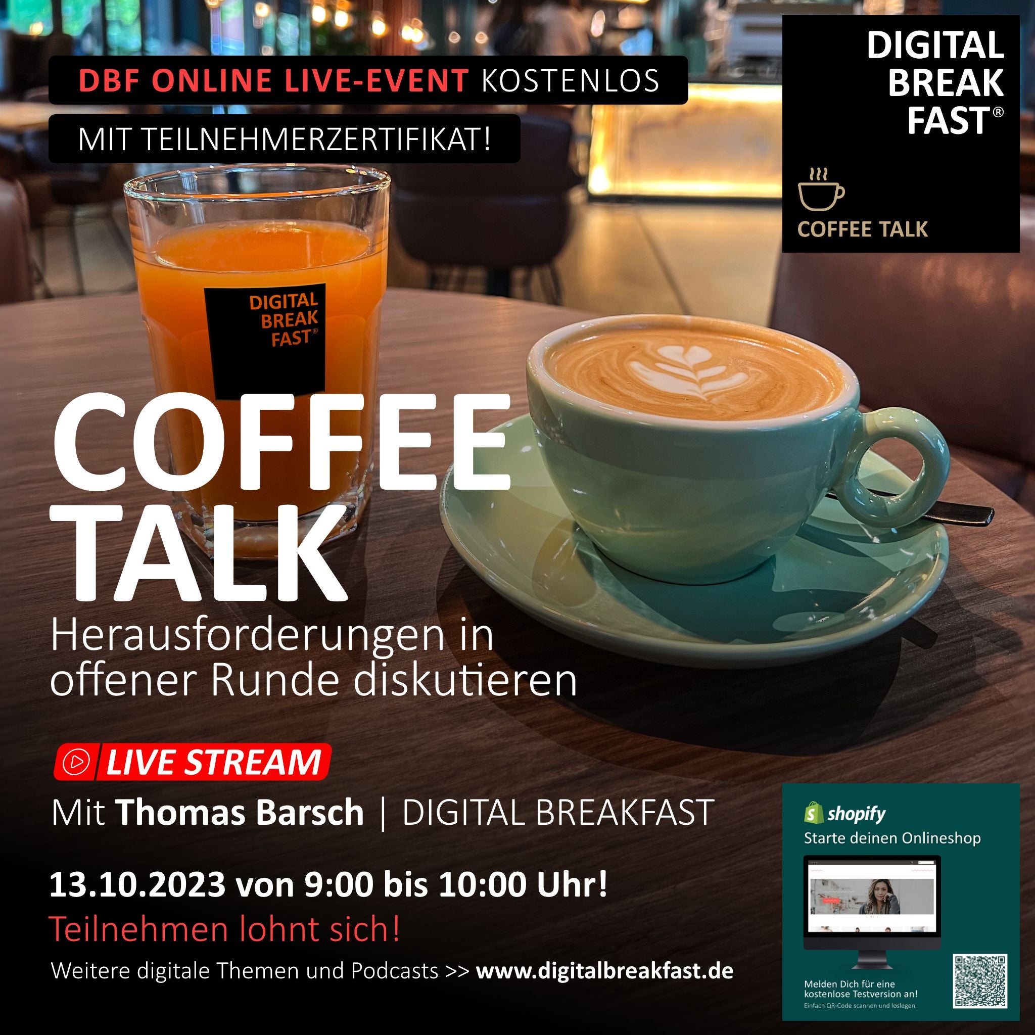 13.10.2023 | Coffee Talk | Herausforderungen in offener Runde diskutieren