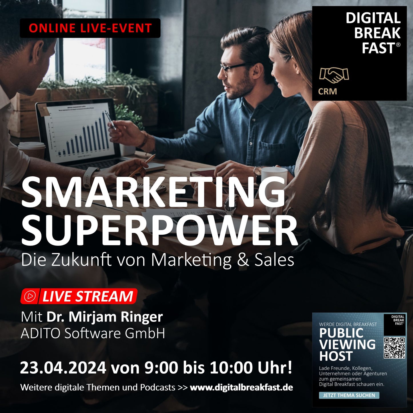 23.04.2024: "SMARKETING SUPERPOWER – Die Zukunft von Marketing & Sales" | Dr. Mirjam Ringer | ADITO Software GmbH