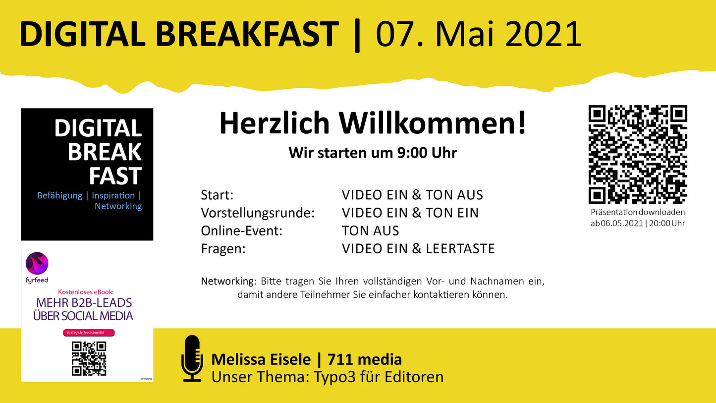 PRÄSENTATION | 07.05.2021 | "Typo3 für Editoren" mit Melissa Eisele | 711 media