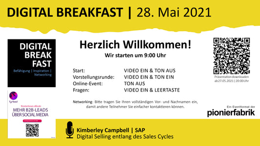 PRÄSENTATION | 28.05.2021 | "Digital Selling entlang des Sales Cycles" Kimberley Campbell | SAP