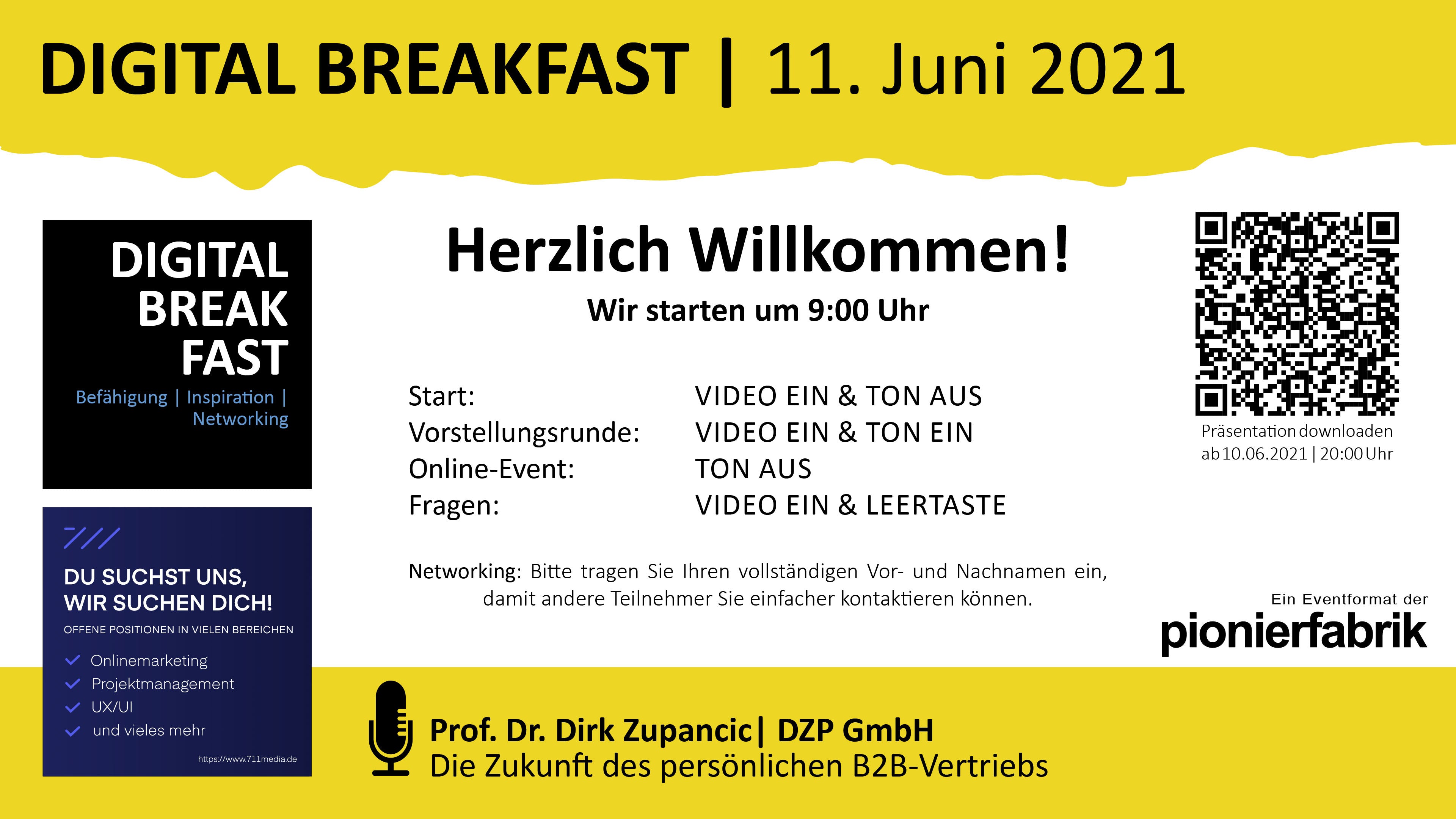PRÄSENTATION | 11.06.2021 | "Die Zukunft des persönlichen B2B-Vertriebs" mit Prof. Dr. Dirk Zupancic