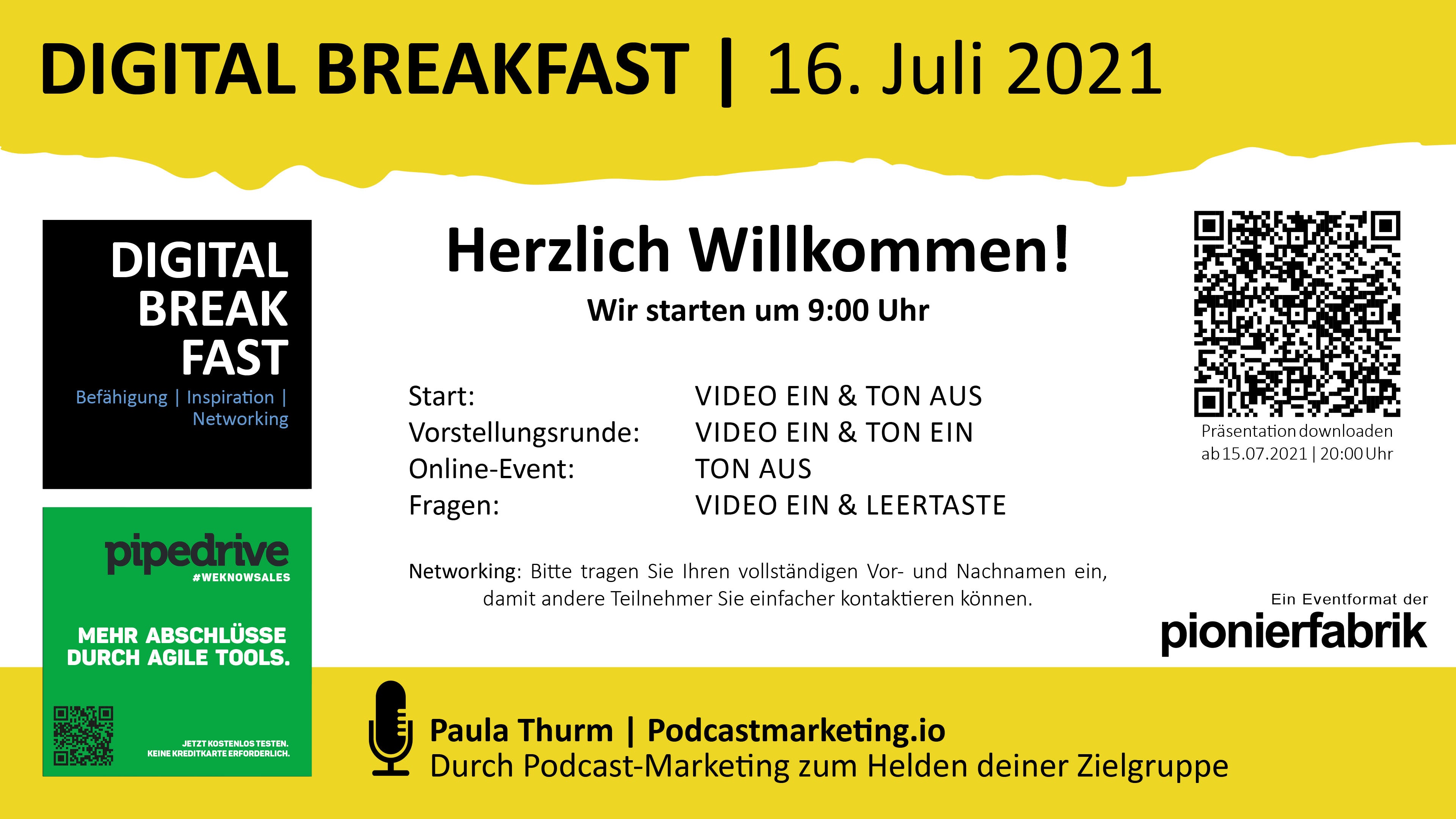 PRÄSENTATION | 16.07.2021 | "Durch Podcast-Marketing zum Helden deiner Zielgruppe" mit Paula Thurm | Podcastmarketing.io