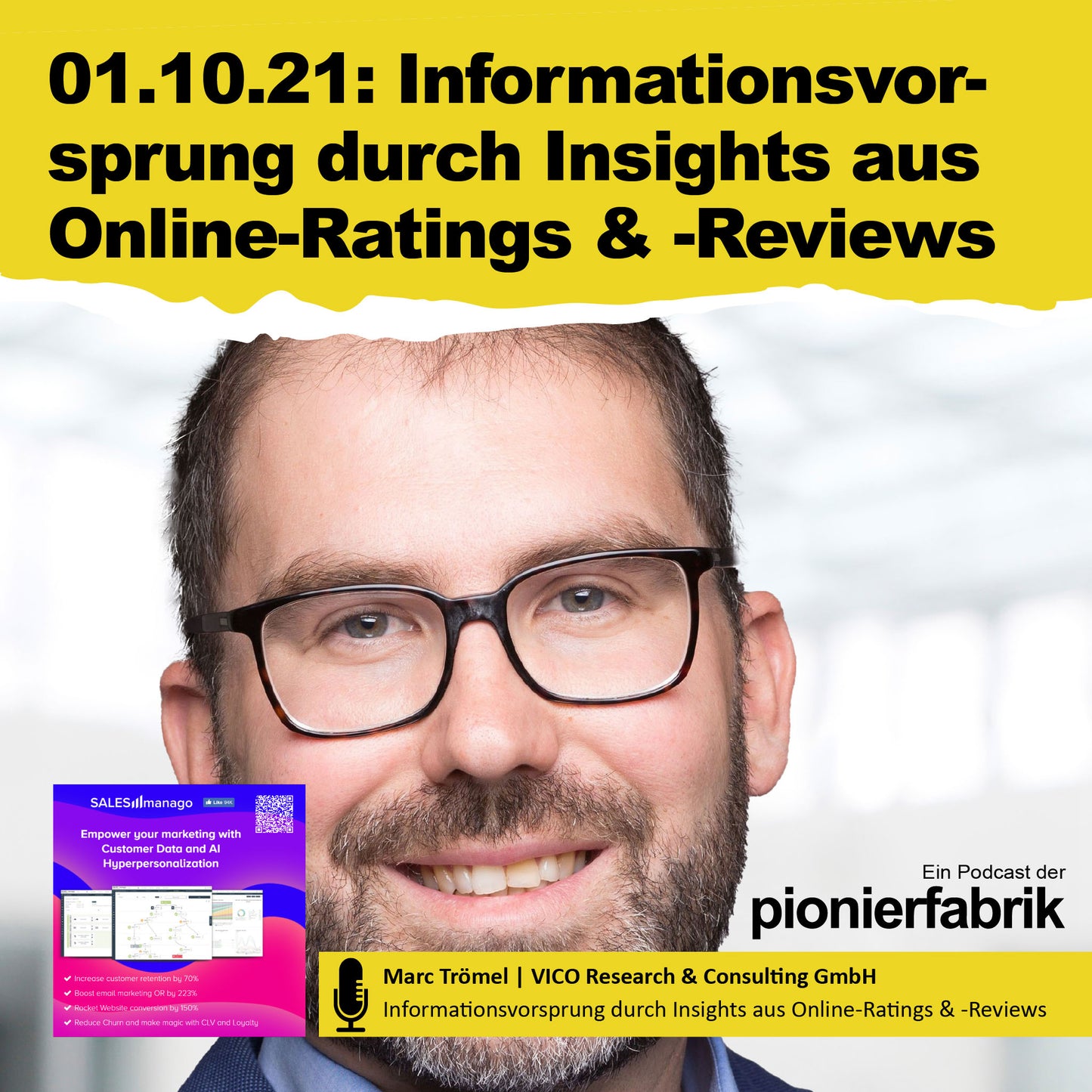 01.10.2021 | "Informationsvorsprung durch Insights aus Online-Ratings &amp; -Reviews" Marc Trömel | VICO Research &amp; Consulting GmbH