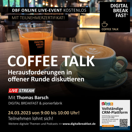 24.03.2023 | Coffee Talk | Herausforderungen in offener Runde diskutieren