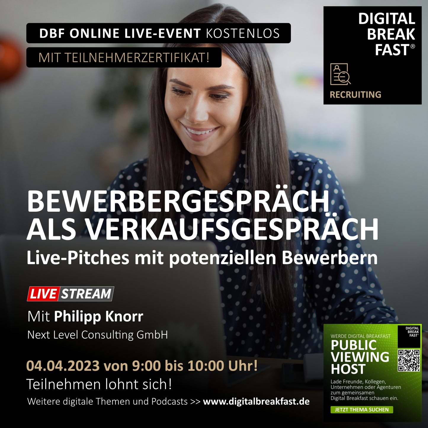 04.04.2023 | "Bewerbergespräch als Verkaufsgespräch / Live-Pitches mit potenziellen Bewerbern" | Philipp Knorr | Next Level Consulting GmbH | RECRUITING
