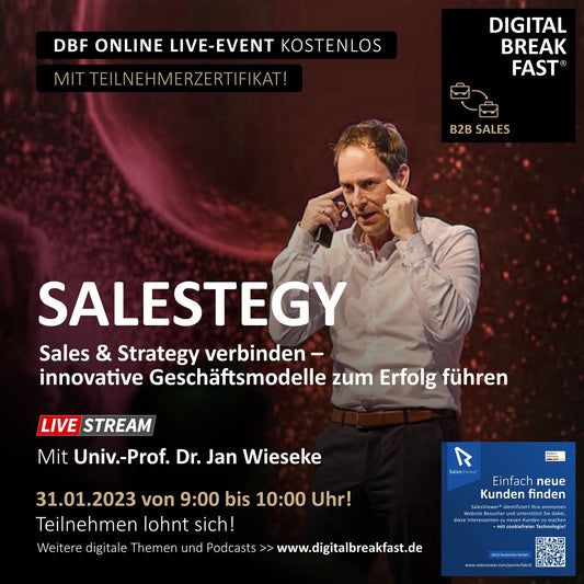 WHITEPAPER |  31.01.2023 | „SALESTEGY: Sales & Strategy verbinden - innovative Geschäftsmodelle zum Erfolg führen“ | Univ.-Prof. Dr. Jan Wieseke | Lehrstuhlinhaber am Sales Management Department | Ruhr-Universität Bochum