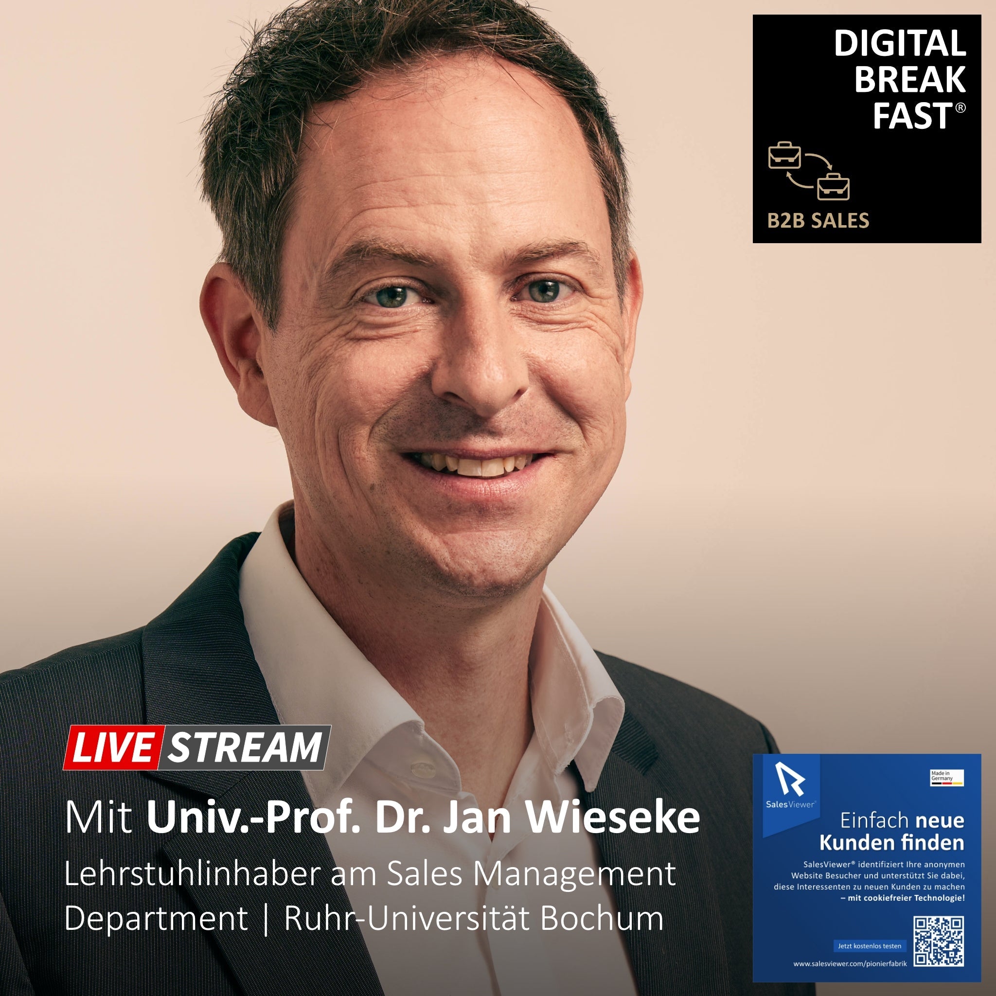 PRÄSENTATION |  31.01.2023 | „SALESTEGY: Sales & Strategy verbinden - innovative Geschäftsmodelle zum Erfolg führen“ | Univ.-Prof. Dr. Jan Wieseke | Lehrstuhlinhaber am Sales Management Department | Ruhr-Universität Bochum