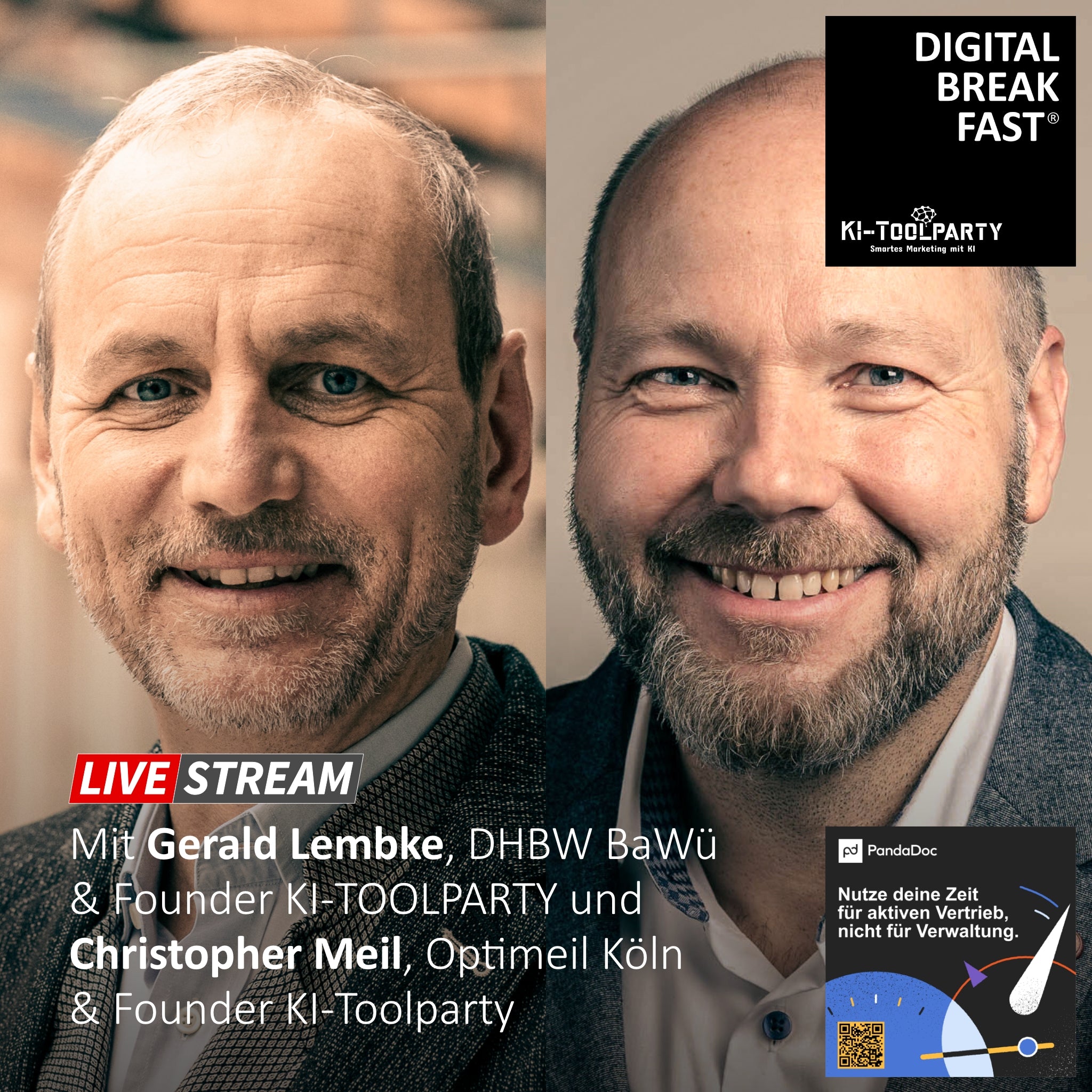 17.02.2023 | KI-TOOLPARTY Teil 7 "Einstieg und Anwendung von Videoschnitt mit KI" | Gerald Lembke | DHBW BAWÜ & Founder KI-Toolparty & Christopher Meil | Optimeil Köln & Founder KI-Toolparty | KI-TOOLPARTY #7
