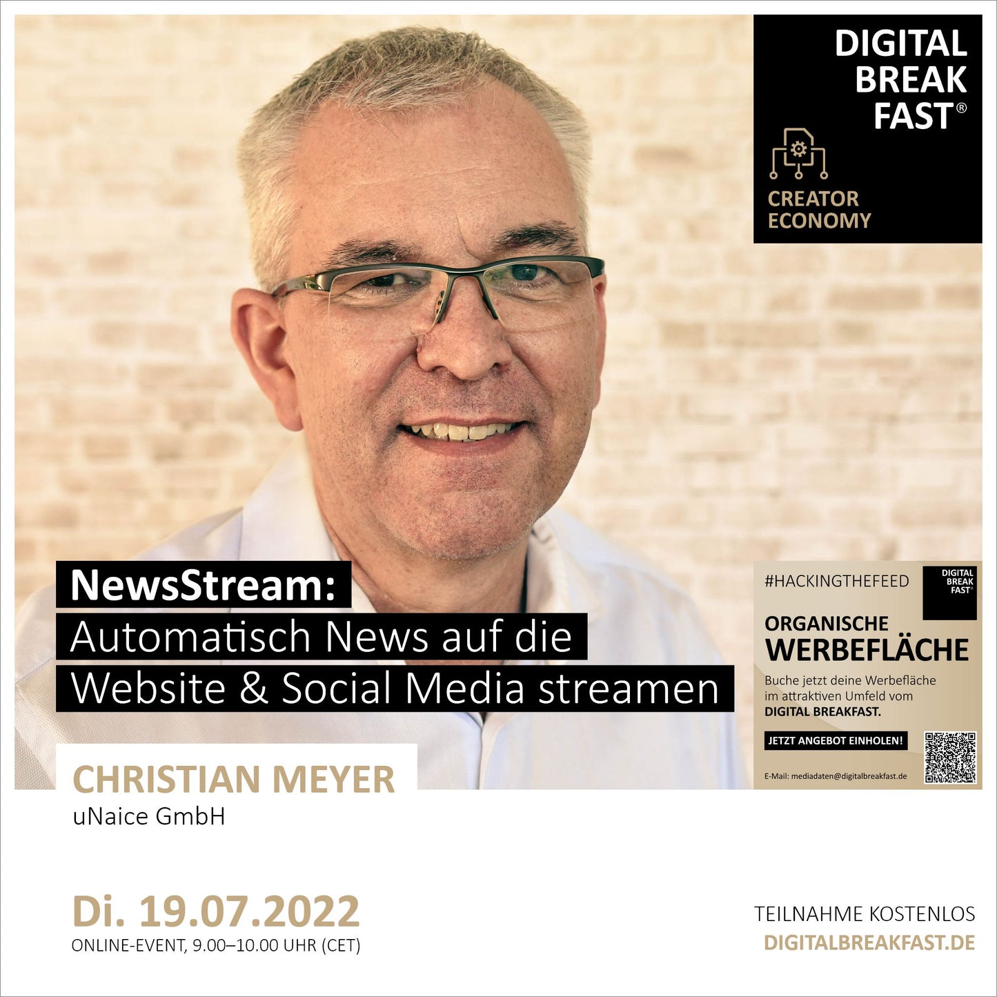 19.07.2022 | "NewsStream: Automatisch News auf die Website & Social Media streamen" | Christian Meyer | Unaice GmbH