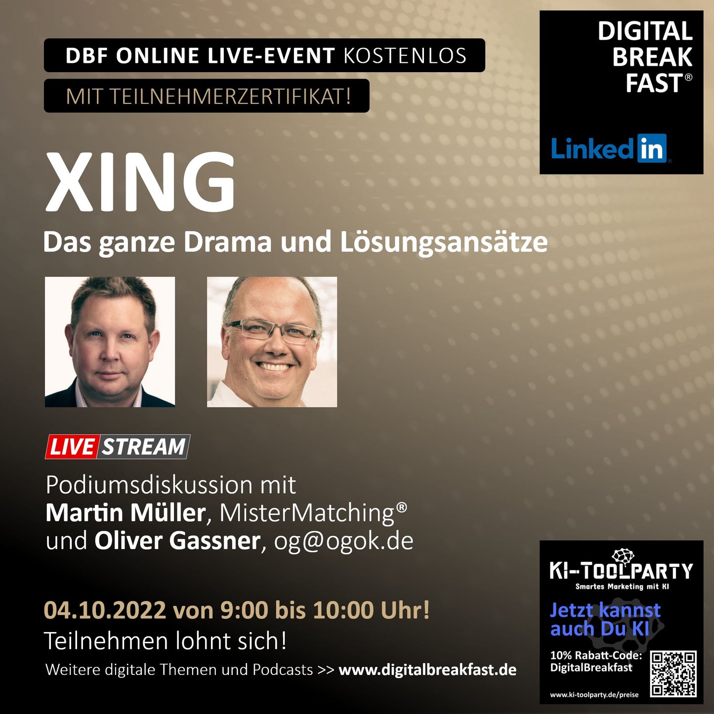 04.10.2022 | "Xing: Das ganze Drama und Lösungsansätze" | Martin Müller & Oliver Gassner