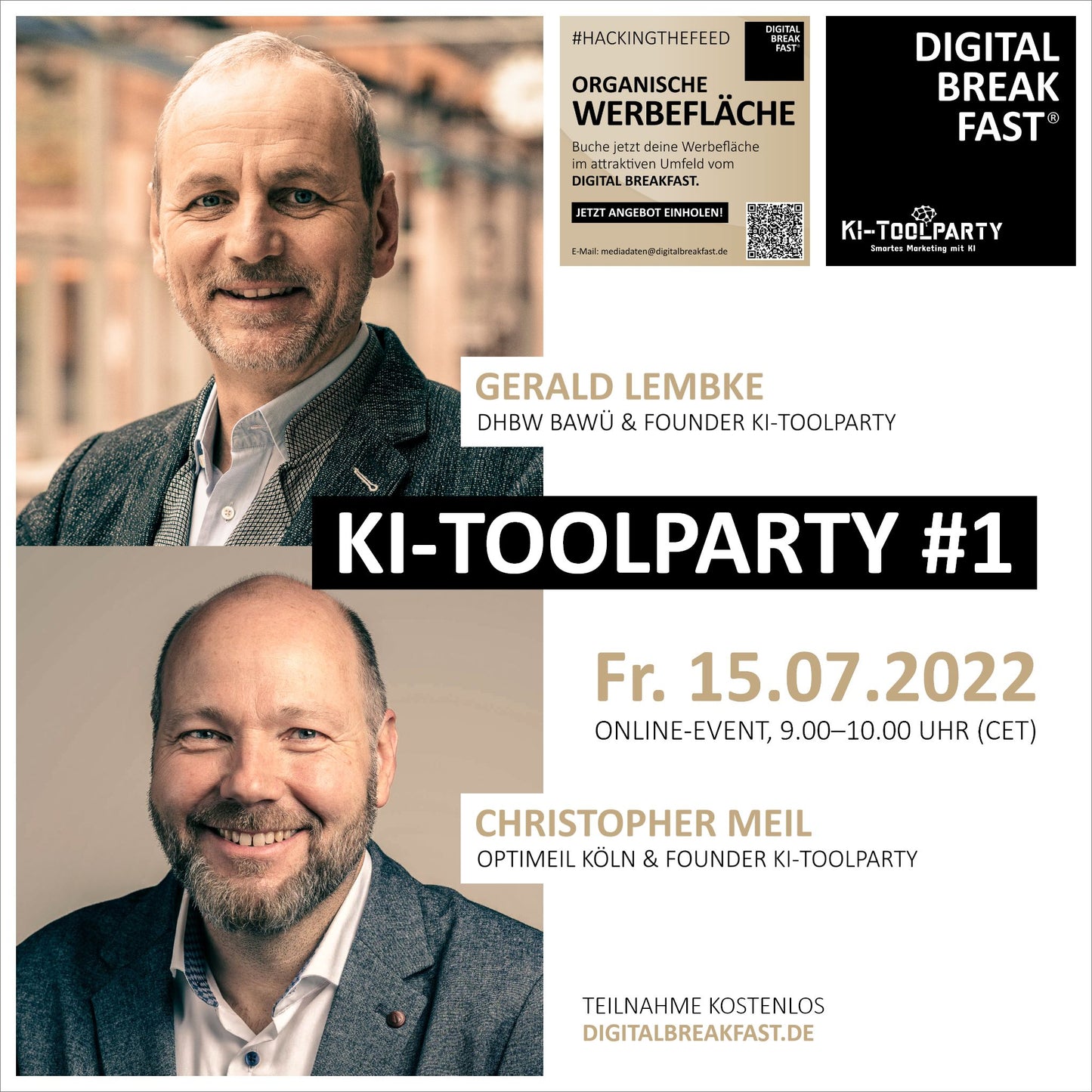 15.07.2022 | KI-TOOLPARTY #1 "Überzeugend kommunizieren" |  Gerald Lembke | DHBW BAWÜ & Founder KI-Toolparty & Christopher Meil | Optimeil Köln & Founder KI-Toolparty