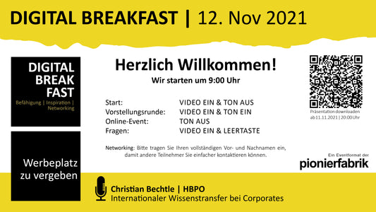 PRÄSENTATION | 12.11.2021 | "Internationaler Wissenstransfer bei Corporates" mit Christian Bechtle