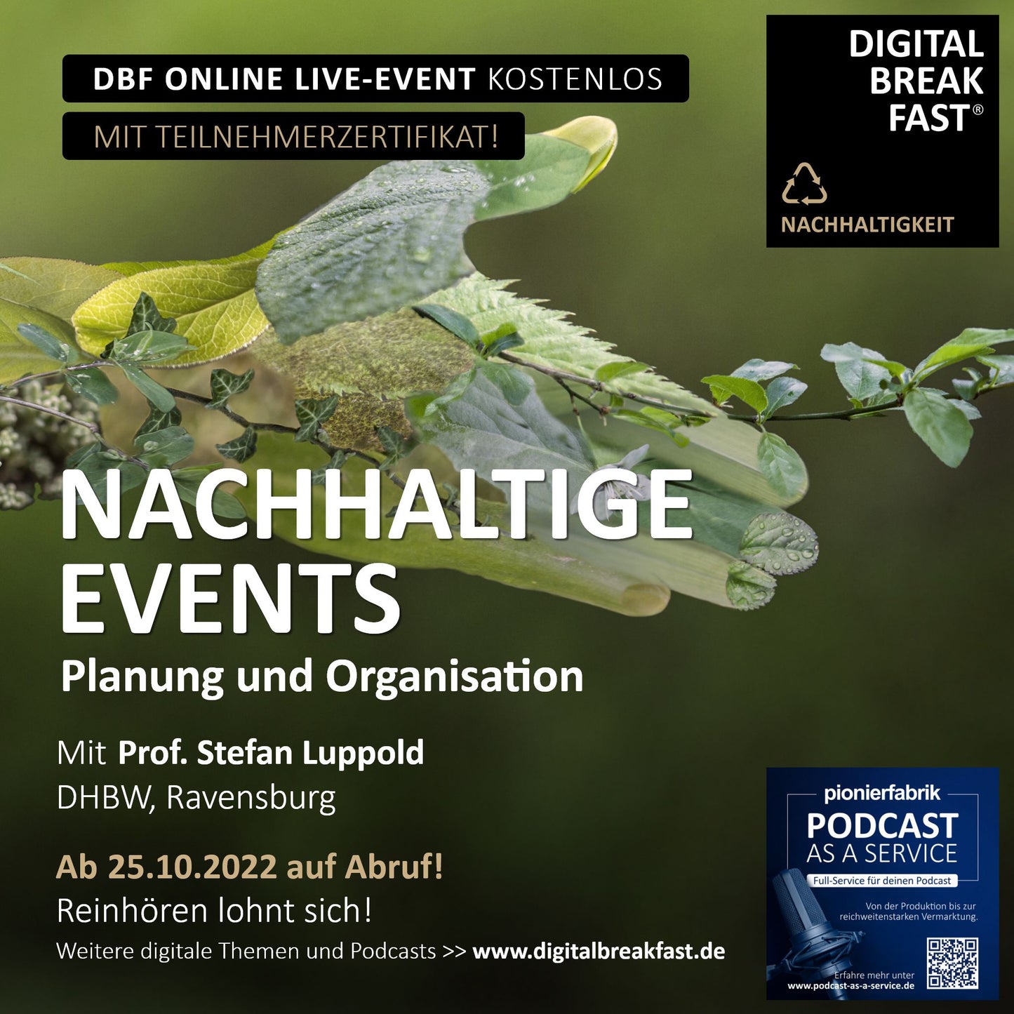 25.10.2022 | NACHHALTIGKEIT | "Nachhaltige Events" | Prof. Stefan Luppold | DHBW (Duale Hochschule Baden-Württemberg) Ravensburg