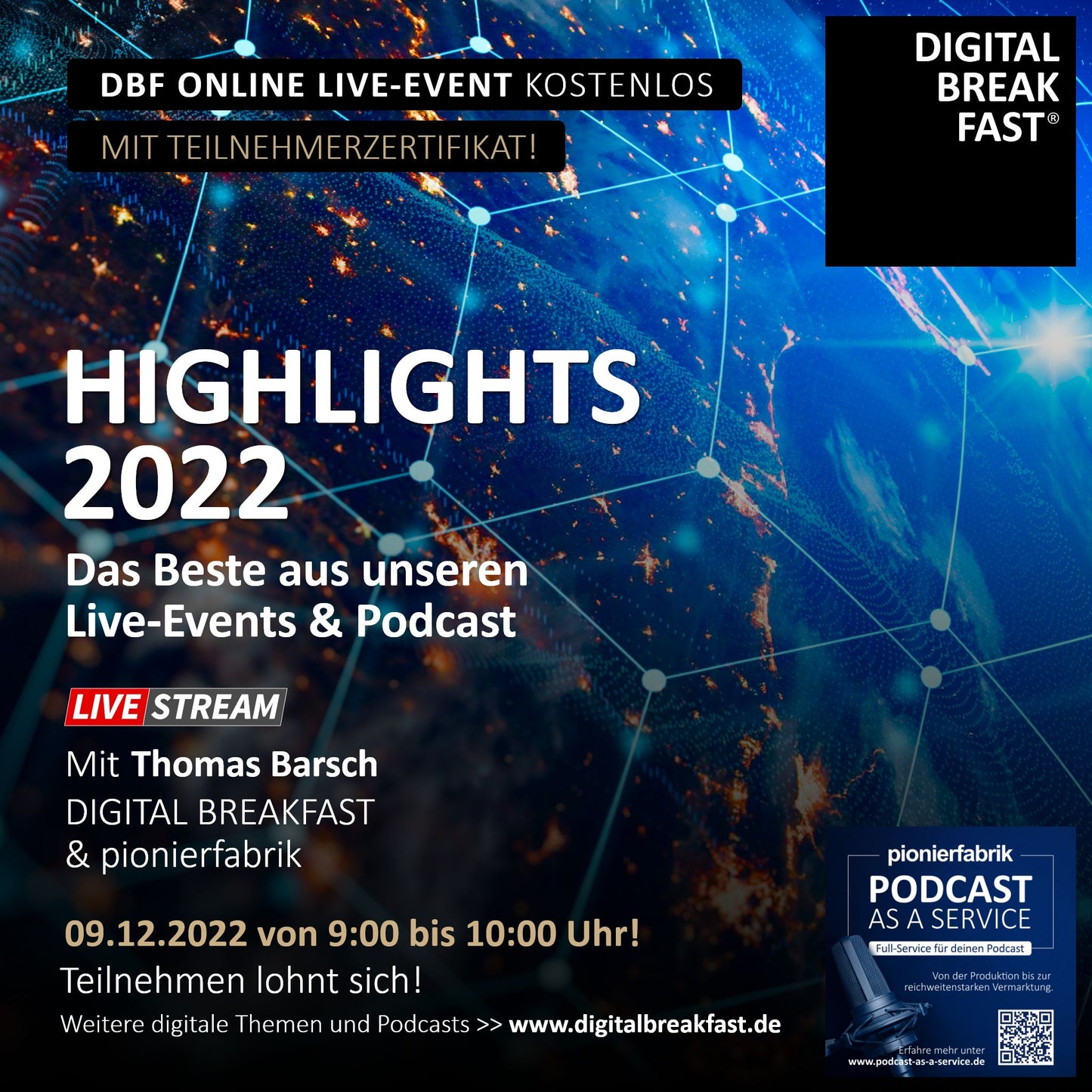 09.12.2022 | Highlights 2022 - Das Beste aus unseren Live-Events & Podcasts | Thomas Barsch | DIGITAL BREAKFAST